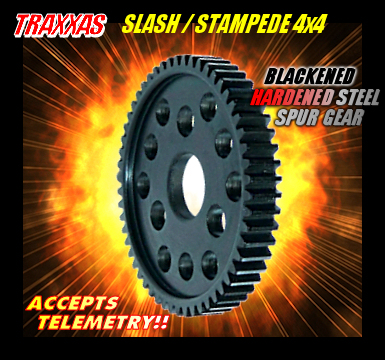  TRAXXAS SLASH / STAMPEDE 4x4 BLACKENED HARDENED STEEL SPUR GEAR 