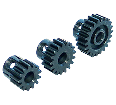Extra Hard High Carbon Steel Blackened Finish Motor Pinion 5mm bore / 32 pitch Extra Hard High Carbon Steel Blackened Finish Motor Pinion 5mm bore / 32 pitch