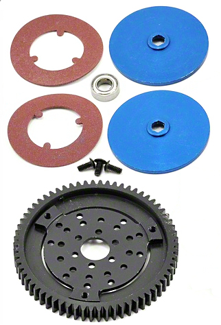  Double-Disc Slipper Kit - Plastic Spur Gear, slipper pads, slipper plates, and bearing.  